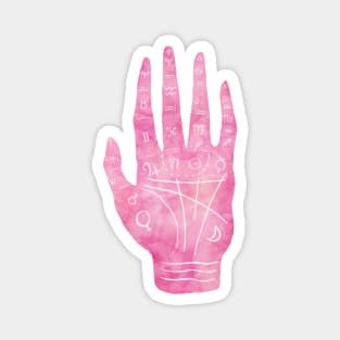 Palm Reading Chart - Pink Magnet