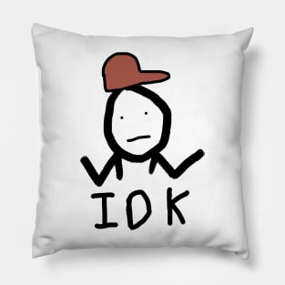 IDK Stickman Shrug Pillow