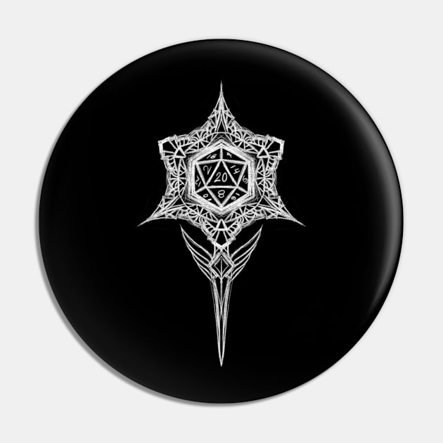 D20 (white) Pin by Kytri