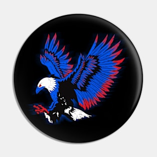 Eagle Red White and Blue Pin