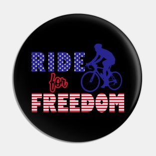 Cool Freedom Loving American Cyclist Gift For Cyclist Pin