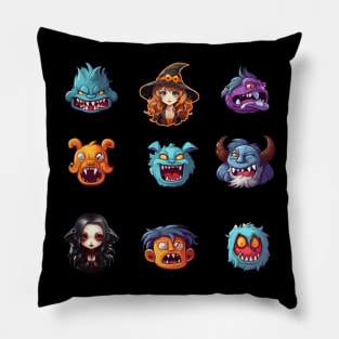 Halloween Witches and Stitches Heads Costume Pillow