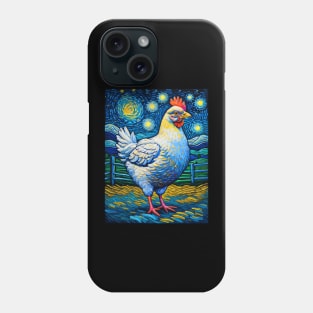 Hen in starry night Phone Case