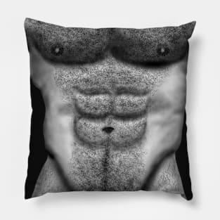 Hairy Torso of Naked Man Pillow