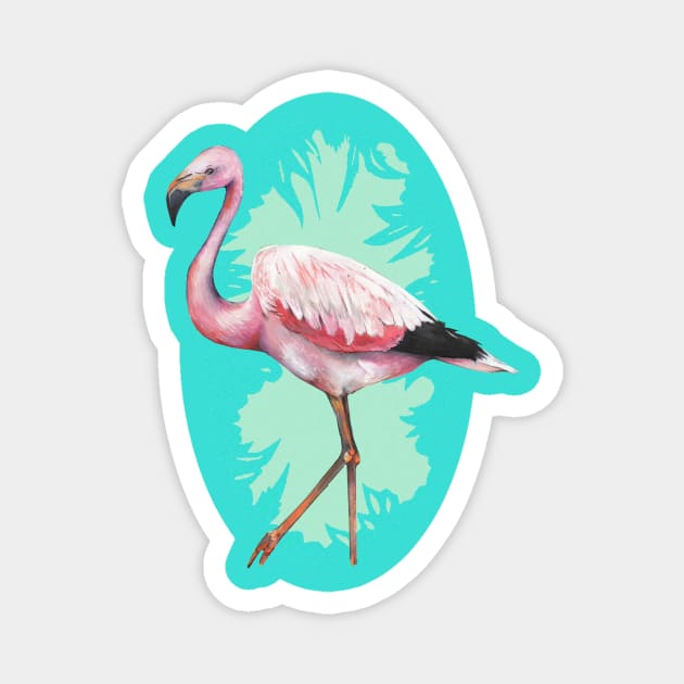 Andean Flamingo Magnet by IndiasIllustrations