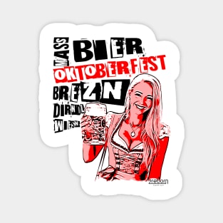 2reborn JEN Oktoberfest Bier Party Dirndl red Magnet