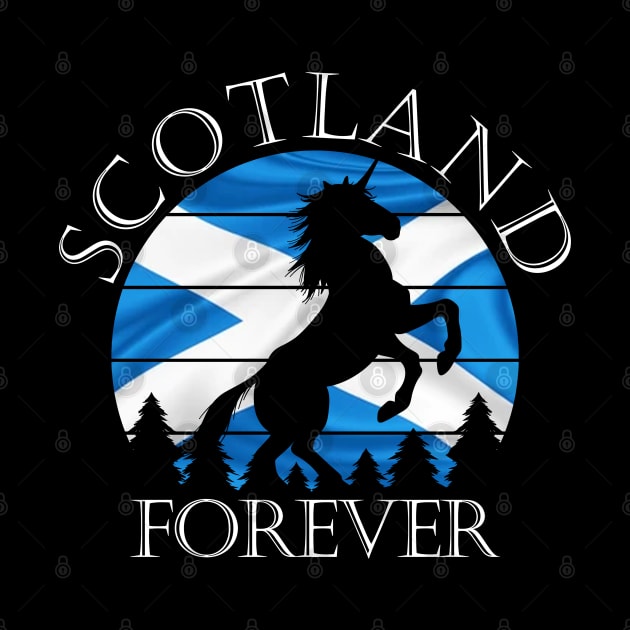 Scottish Unicorn Scotland Forever by LittleBoxOfLyrics