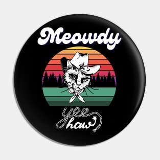 Meowdy Texan Cat Pin