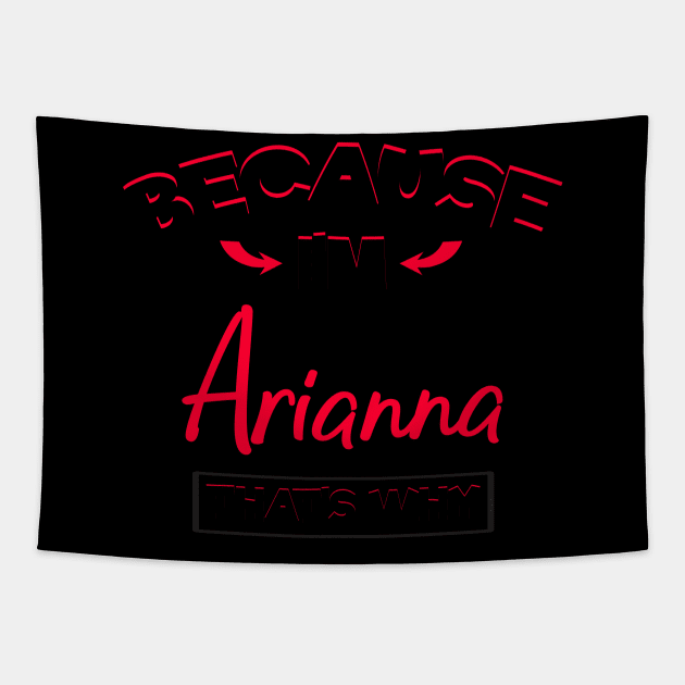 Arianna Gifts for Girls Awesome Cute Tapestry by TheOptimizedCreative