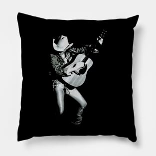 Dwight Yoakam Black art Pillow