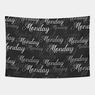 Monday typography graphic Tapestry