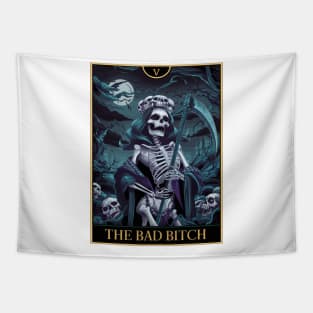 Funny Tarot Card Design : The Bad Bitch Tapestry