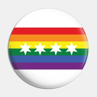 Chicago Gay Rainbow Flag Pin