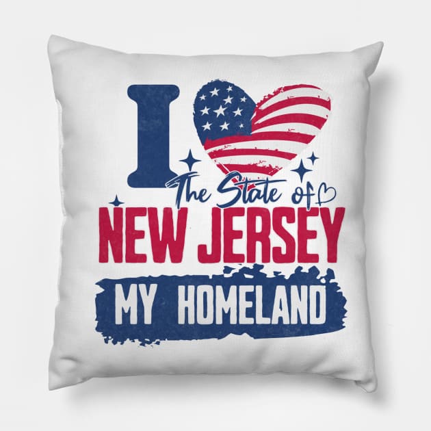 New Jersey my homeland Pillow by HB Shirts