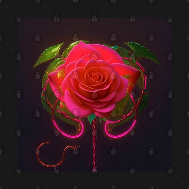 Glowing Rose 4 by DarkAngel1200