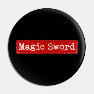 vintage retro plate Magic Sword Pin