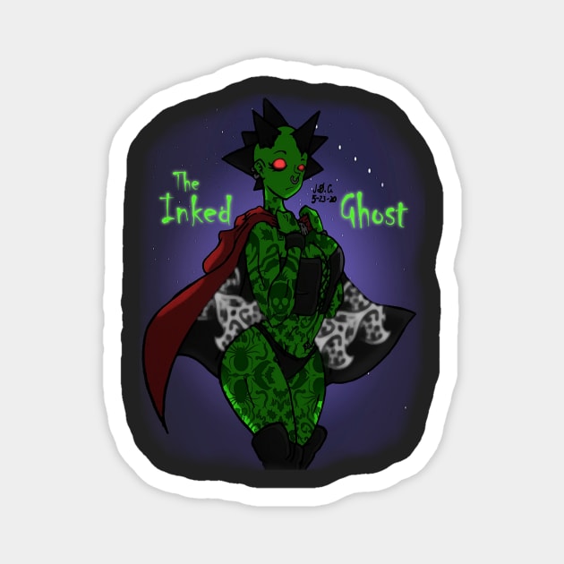 The Inked Ghost Magnet by TeeJay93