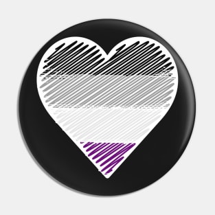 Asexual - Lgbt Pride Heart Pin