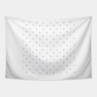 Cute light blue flower tile pattern Tapestry