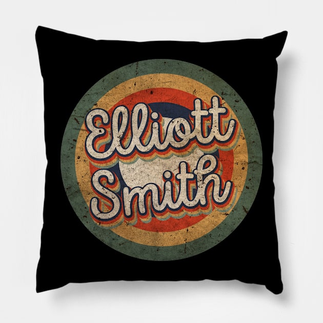 Elliott Name Personalized Smith Vintage Retro 60s 70s Birthday Gift Pillow by Romantic Sunset Style