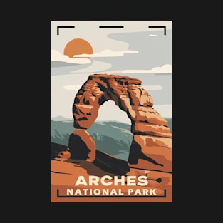 Arches National Park Travel Poster T-Shirt