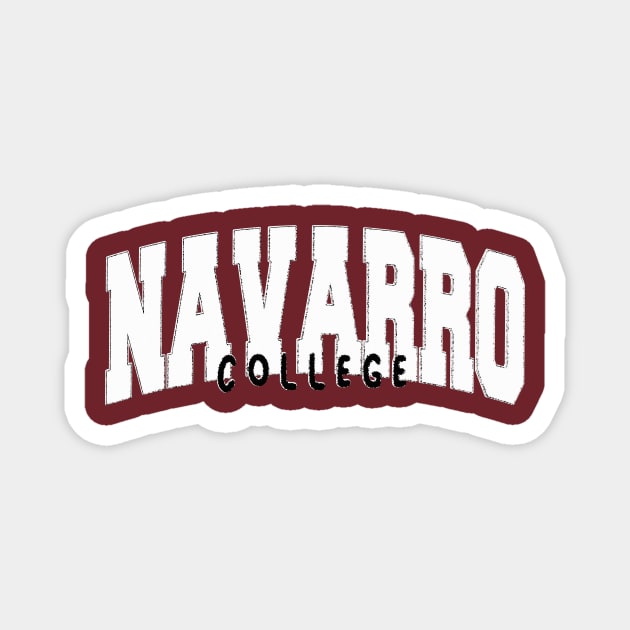 Navarro College White Magnet by Aspita