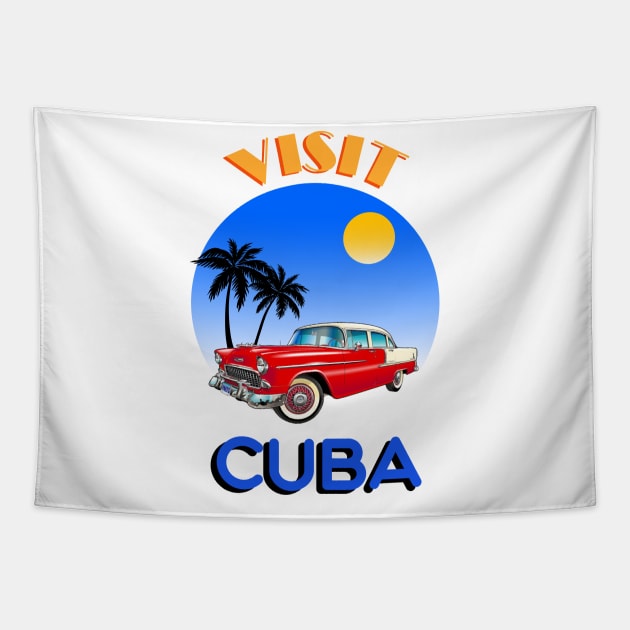 Visit Cuba Tapestry by Zain's