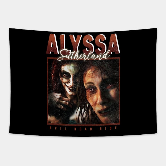 Alyssa Sutherland - evil dead rise Tapestry by NelsonPR