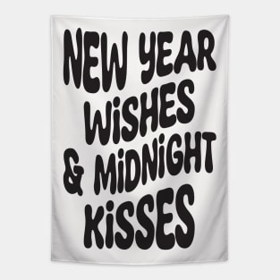 New Year Wishes Midnight Kisses Tapestry