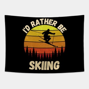 i'd rather be skiing funny skiing gift for skiing lovers Tapestry