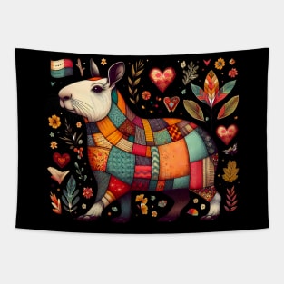 Capybara Flower Tapestry