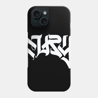 White calligraphy Phone Case