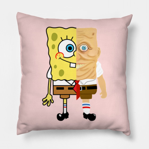 SHEIN X SpongeBob Cartoon Embroidery Cushion Cover Without Filler