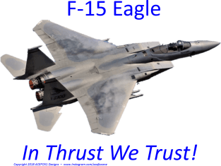 F-15 Eagle afterburner In Thrust We Trust 2 Magnet