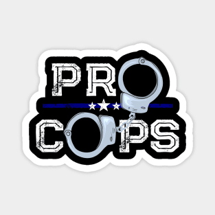 Pro Cops Blue Line Handcuffs Police Magnet