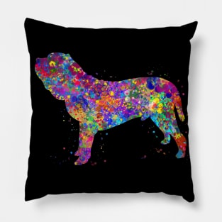 Neapolitan mastiff dog watercolor Pillow