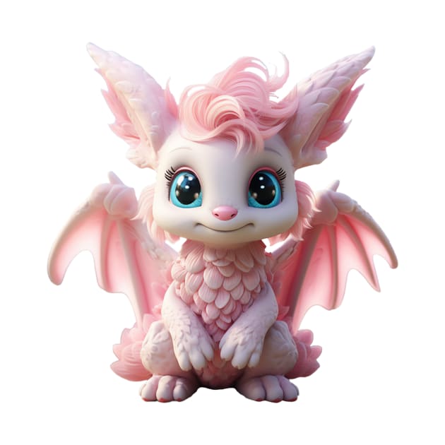 Adorable Baby Cotton Candy Dragon by Cuteopia Gallery