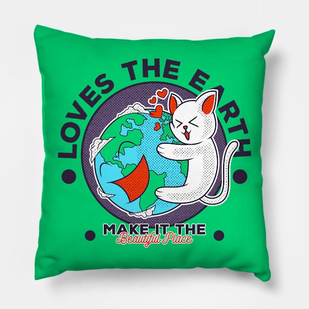 Love The Earth Pillow by machmigo