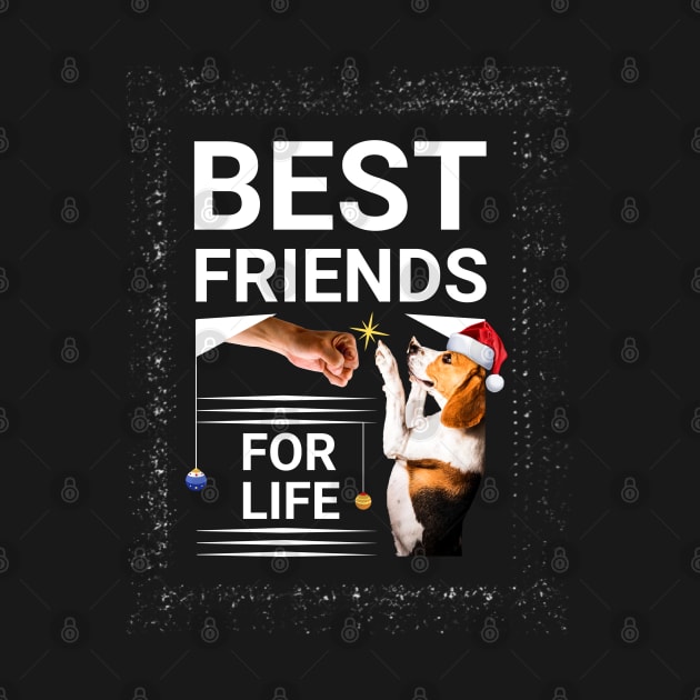 Beagle Dog Best Friends for Life Christmas by Xpert Apparel