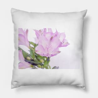 Blue Alstroemeria aurea flower bouquet Pillow