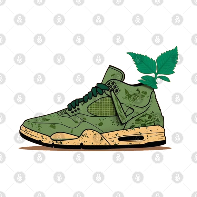 Step into a Greener Future with Our Beige, Brown & Green Sneaker Design by Greenbubble