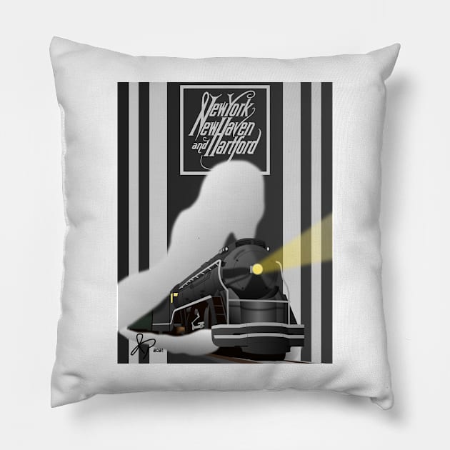 New Haven Railroad Poster Pillow by Jtpetkov24