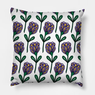 Purple Chrysanthemums | Floral Pattern | Purple Blooms Pillow