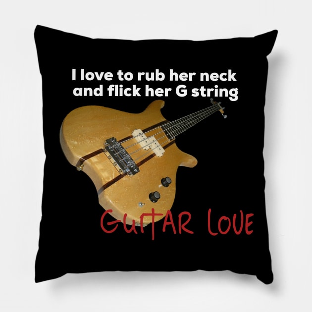 Guitar Love Pillow by Rossla Designs