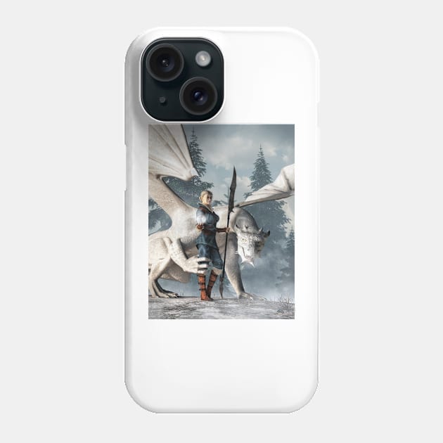 The Sorceress of the White Dragon Phone Case by DanielEskridge