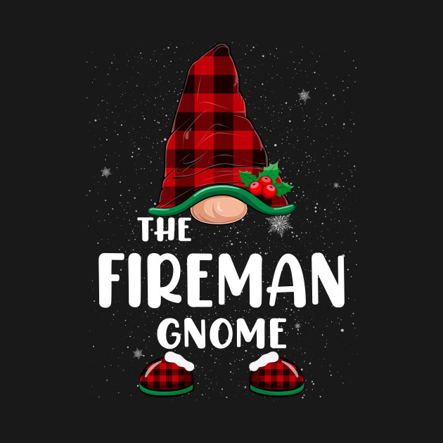 Disover Fireman Gnome Christmas Pajamas Matching Family Group - Fireman Gnome - T-Shirt