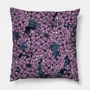 Violet Lilac garden Pillow