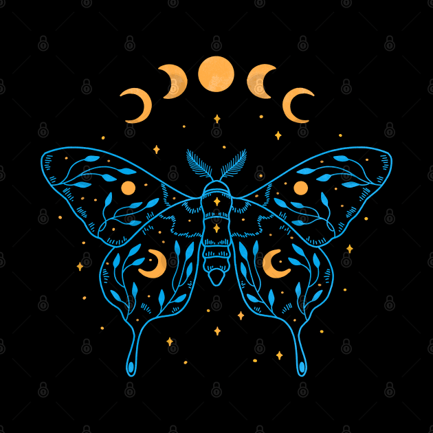 Moth and Moon by Almasha