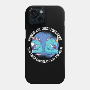 Rhinos are just unicorns Phone Case