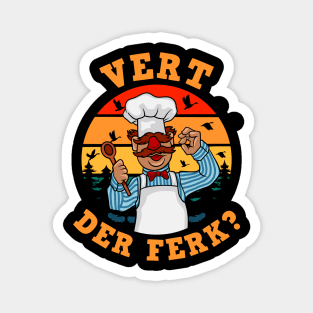 Vert der ferk vintage sunset Magnet